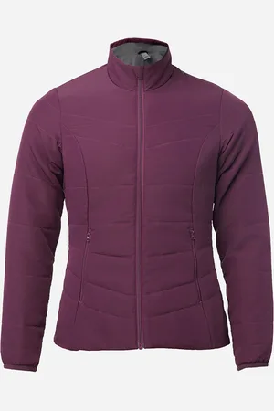 DECATHLON Women Purple Navy Upto -0 Degrees Non-Hooded Synthetic Puffer Jacket