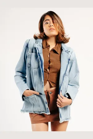 FREAKINS Washed Out Lapel Collar Pure Cotton Denim Jackets
