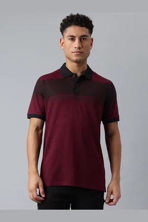 Richlook Men Colourblocked Polo Collar Cotton T-shirt
