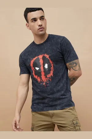 Lifestyle Men Deadpool Printed Round Neck Cotton T-shirt