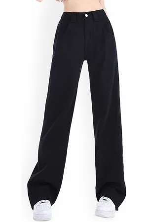 LULU & SKY Women Wide Leg Cotton High-Rise Jeans