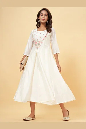 Pantaloons Floral Embroidered A-Line Midi Dress