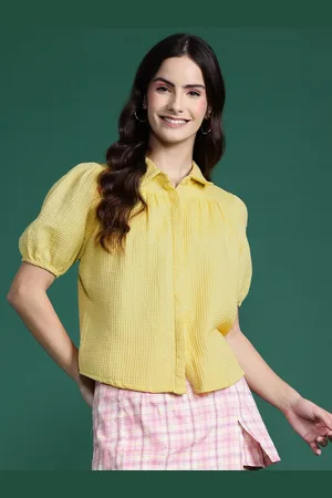 DressBerry Women Waffle Knit Pure Cotton Casual Shirt