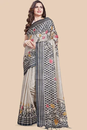 Rani Saahiba Floral Print Saree With Blouse Piece