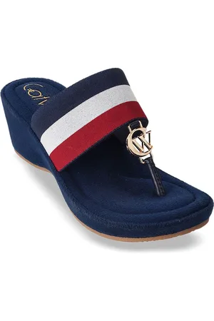 Catwalk Colourblocked Open Toe Wedge Heel Sandals