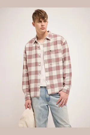 The Bear House Men Cotton Checked Relaxed Fit Casual Shirt
