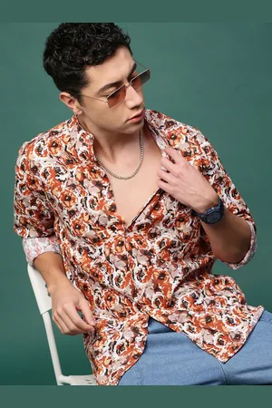 SHOWOFF Men Standard Slim Fit Floral Opaque Printed Casual Shirt