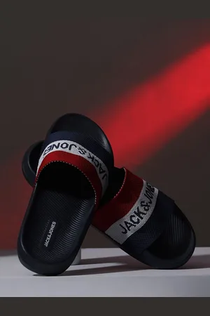 JACK & JONES JACK&JONES Navy Blue Knitted Pool Sliders