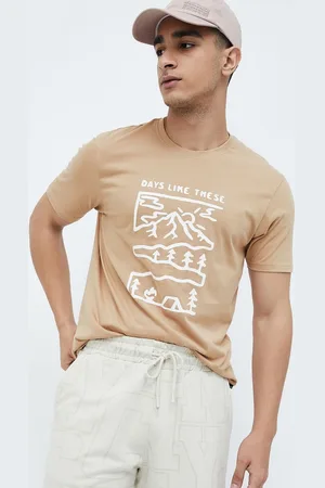 Lifestyle Men Typography Printed Raw Edge T-shirt
