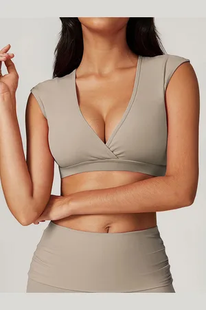 LULU & SKY Women V-Neck Bralette Crop Top