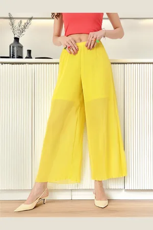 DressBerry Women Delicate Accordion Pleats Wide Leg Trousers