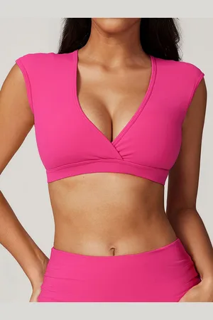LULU & SKY Women V-Neck Bralette Crop Top