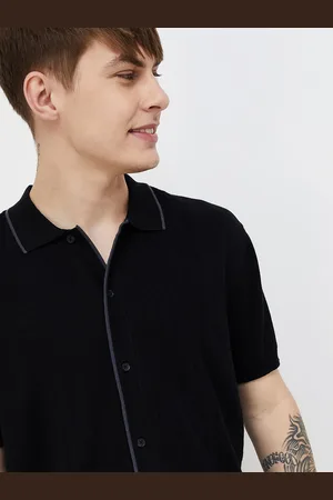 Lifestyle Men Spread Collar Solid Cotton Casual Shirt