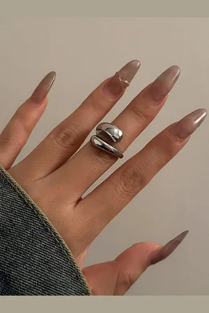 Jewels Galaxy Silver Plated Adjustable Finger Rings