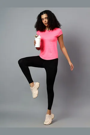 Fitkin Womens Neon Pink Short Sleeve Active Tshirt
