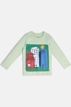 MINI KLUB Boys Typography Printed Applique T-shirt