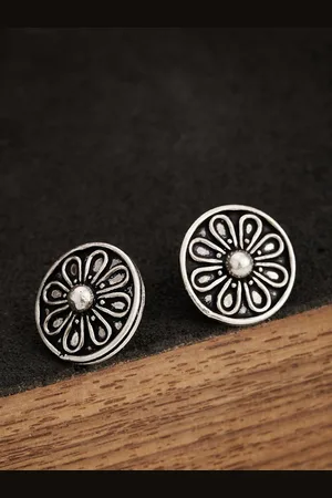 Fabindia Silver-Plated Studs Earrings