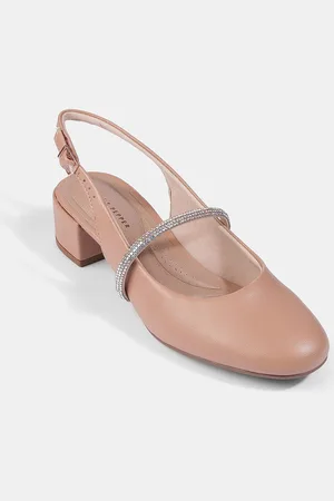 LEMON & PEPPER Embellished Block Heel Mules
