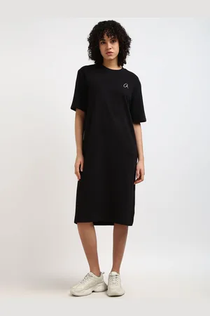Calvin Klein Women Round Neck Short Sleeves T-shirt Dress