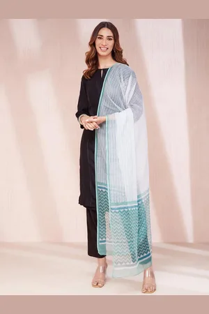 Fabindia Cotton Silk Hand Block Printed Dupatta