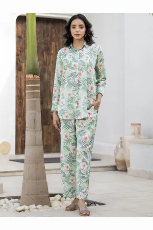 Divena World Printed Long Cuffed Sleeves Shirt With Trousers