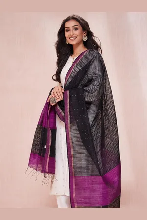 Fabindia Woven Design Dupatta with Sequinned
