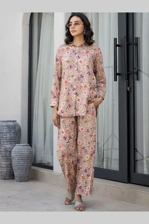 Divena World Printed Long Cuffed Sleeves Shirt With Trousers