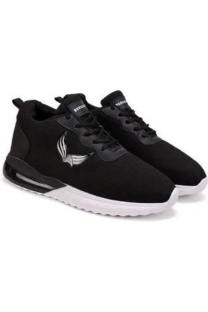Bersache Men Leather Running Non-Marking Shoes