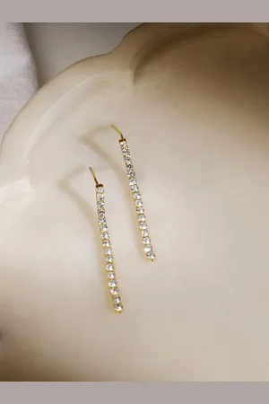 Accessorize Contemporary Cubic Zirconia Drop Earrings
