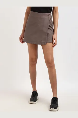 Calvin Klein Slim-Fit Cotton Wrap Mini Skirt