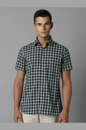 Louis Philippe Men Slim Fit Tartan Checks Opaque Checked Casual Shirt