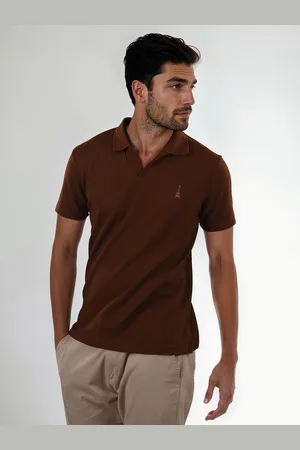 Celio Men Solid Polo Collar Cotton T-Shirt