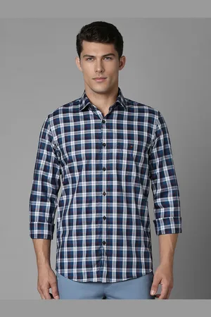 Louis Philippe Men Slim Fit Opaque Checked Casual Shirt