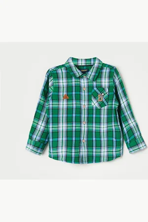 Lifestyle Boys Tartan Checks Opaque Checked Casual Shirt