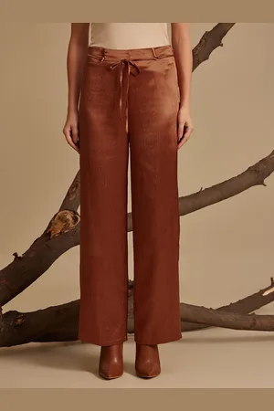 Kazo Women Relaxed Mid-Rise Trousers