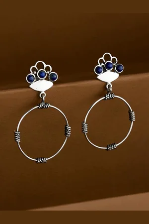 Fabindia Contemporary Silver Drop Earrings