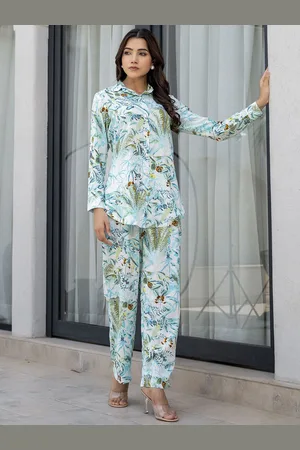 Divena World Tropical Printed Long Sleeve Shirt With Trousers