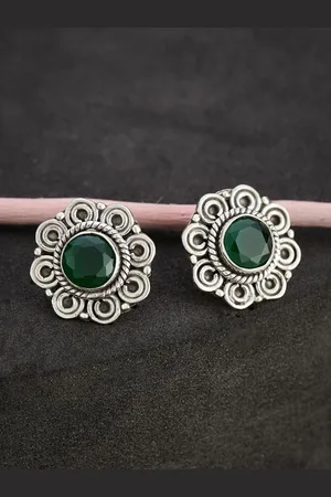 Fabindia Silver-Plated Contemporary Studs Earrings