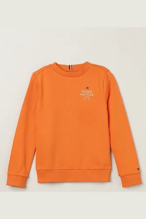 Tommy Hilfiger Boys Typography Printed Hooded Sweatshirt