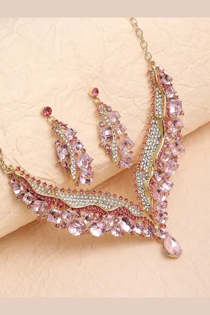 SOHI Gold-Plated Stones-Studded Jewellery Set