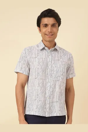 Fabindia Men Straight Abstract Printed Spread Collar Casual Shirt