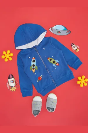 Pantaloons Boys Embroidered Solid Sweatshirt