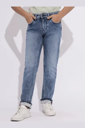 JACK & JONES Boys Straight Fit Mid-Rise Stretchable Jeans