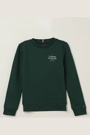 Tommy Hilfiger Boys Typography Printed Hooded Sweatshirt