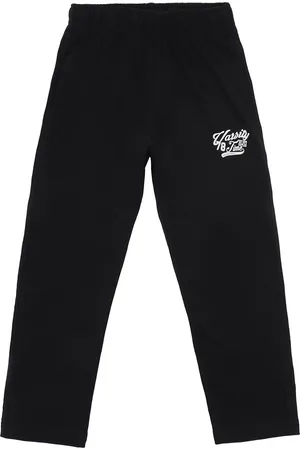 DYCA Boys Black Solid Cotton Track Pants