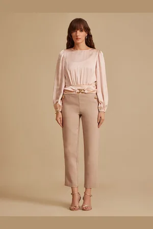 Kazo Women Solid Round Neck Top