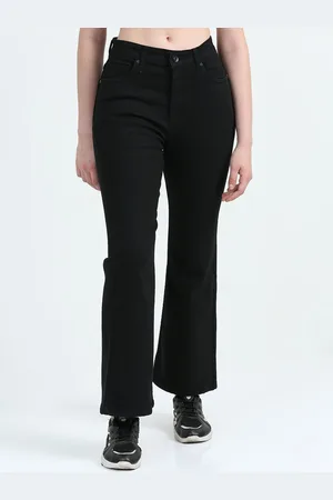 Mast & Harbour Women Comfort Bootcut Mid-Rise Stretchable Jeans
