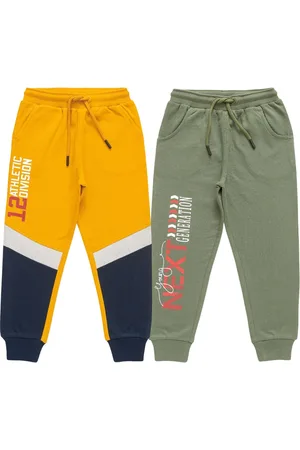 Juscubs Boys Pack Of 2 Mid Rise Pure Cotton Jogger