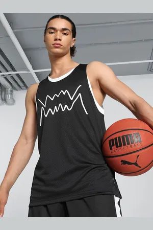 PUMA Men Jaws Core Basketball Tank Brand Logo Printed Tshirts