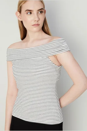 Lifestyle Striped Off-Shoulder Bardot Top